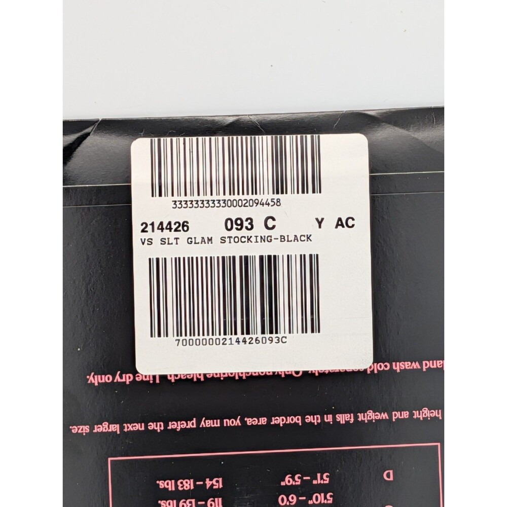 Victoria's Secret Body by Victoria Pantyhose Lot of 3 Sealed Size C/D Black - Picture 12 of 12